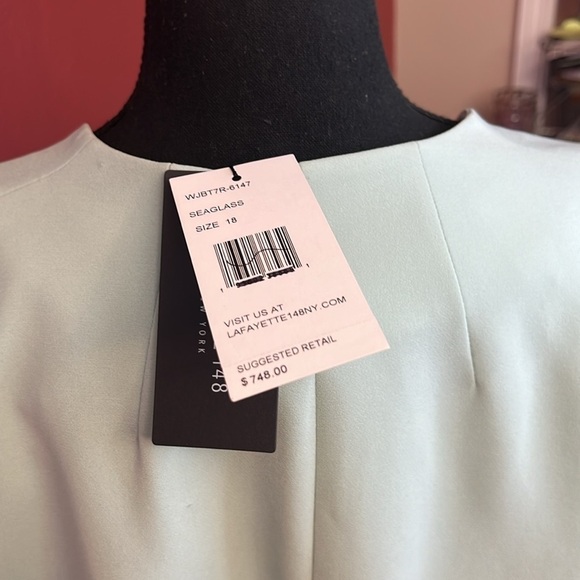 NEW Lafayette 148 New York Luther Open Front Blazer in Chablis Size 18 - Picture 7 of 10